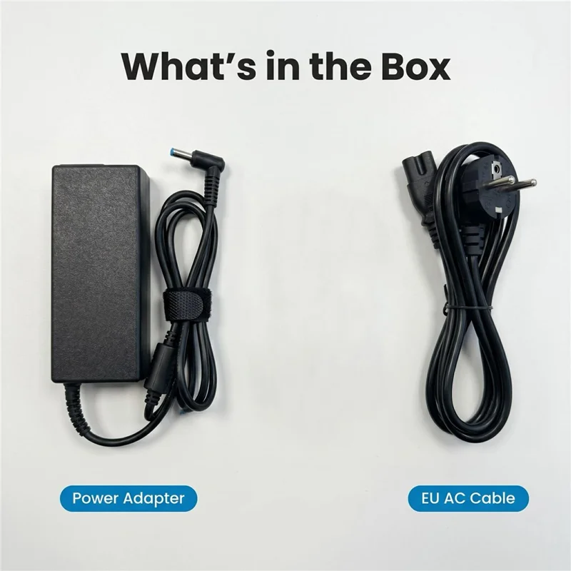 65W 19.5V 3.33A Power Adapter for HP Laptop Blue Tip 4.5x3.0mm Power Charger with 1.2m Cable - EU Plug