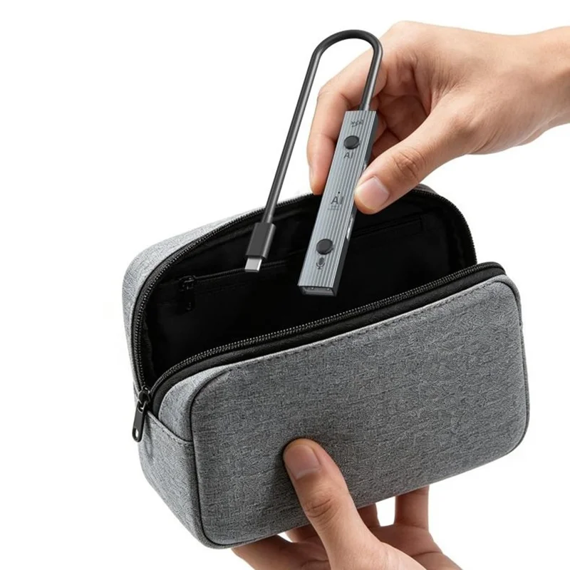YCE V323 5-in-1 AI Voice Hub Type-C to 3 USB 2.0 Translator 146 Languages Real-time Translation - Grey