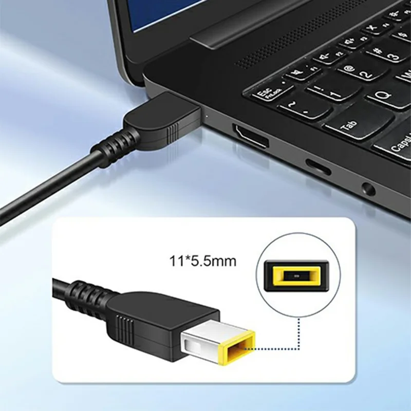 Für Lenovo ThinkPad T460 / T550 / X250 / E450 90W Laptop-Ladegerät Netzteil 20V / 4,5A gelber quadratischer Stecker – US-Stecker