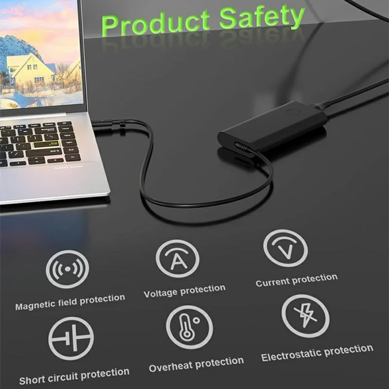 130W USB-C Power Adapter for Dell XPS 15 9500 / 9510 / XPS 17 9700 /  9720 Laptop Charger - EU Plug