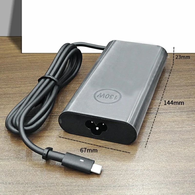 130W USB-C Power Adapter for Dell XPS 15 9500 / 9510 / XPS 17 9700 /  9720 Laptop Charger - EU Plug