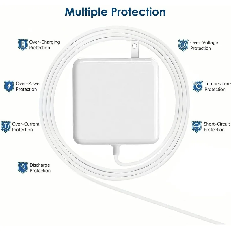 60W Mag1 L-Tip Power Adapter for MacBook 13 inch (2006) A1181/MacBook Pro 13 inch (2008)/(2009)/(2011)/(2012) A1278 - EU Plug