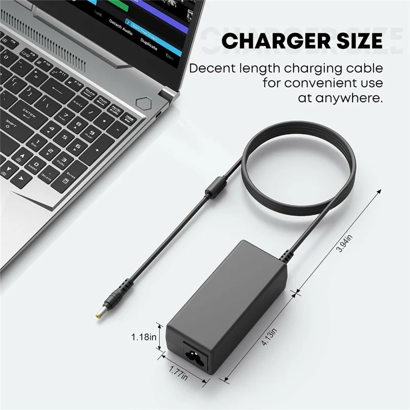 65W 19V 3.42A Laptop Charger for Acer Aspire E1 / E15 / V3 / V5 / V7 5.5x1.7mm Power Adapter - US Plug
