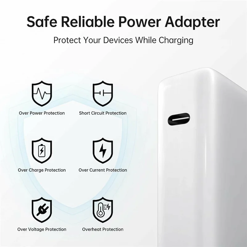 61W USB-C Power Adapter for MacBook Pro 13 inch (2019) / (2018) / (2017) / (2016) Laptop Charger with Type-C Cable - EU Plug