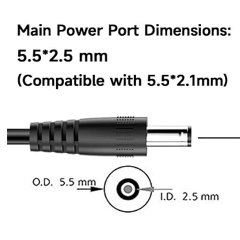 12V  /  3A 36W Power Adapter 5.5x2.5mm Compatible with 5.5x2.1mm for LED Strip LCD Monitor CCTV Camera - US Plug