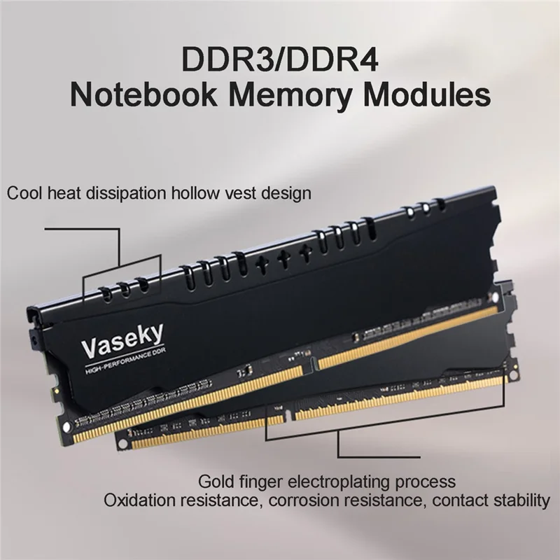 VASEKY DDR3 2G 1333MHz Fast Response Computer Memory Stick Desktop PC Memory Module for No Lag Playing Games