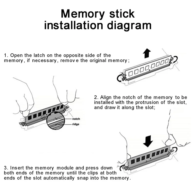 VASEKY DDR3 2G 1333MHz Fast Response Computer Memory Stick Desktop PC Memory Module for No Lag Playing Games