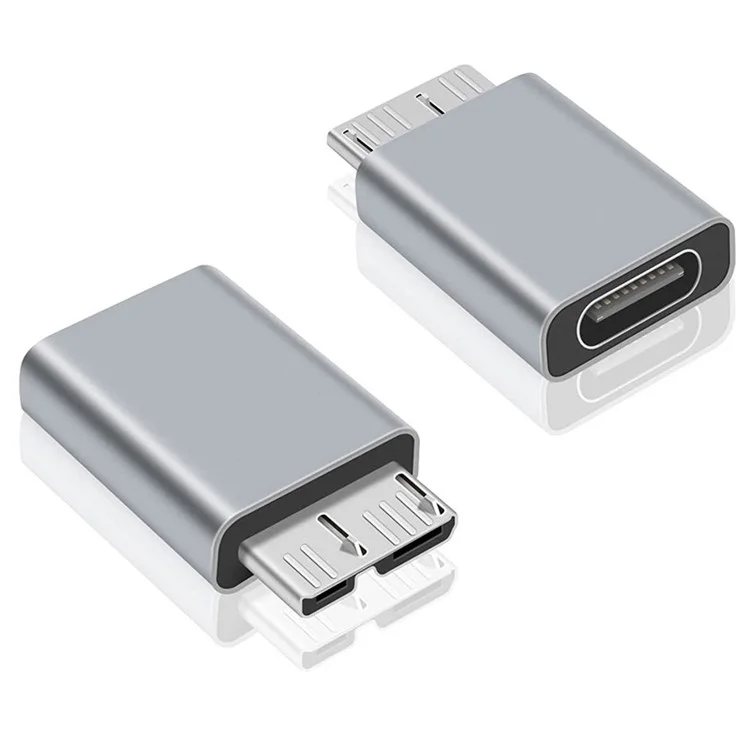 JUNSUNMAY 2Pcs Type-C Fêmea para USB 3.0 Micro B Macho Adaptador de Liga de Alumínio Laptop PC Hard Drive Conversor Conector
