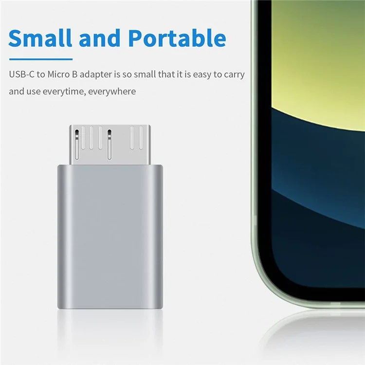 JUNSUNMAY 2Pcs Type-C Fêmea para USB 3.0 Micro B Macho Adaptador de Liga de Alumínio Laptop PC Hard Drive Conversor Conector