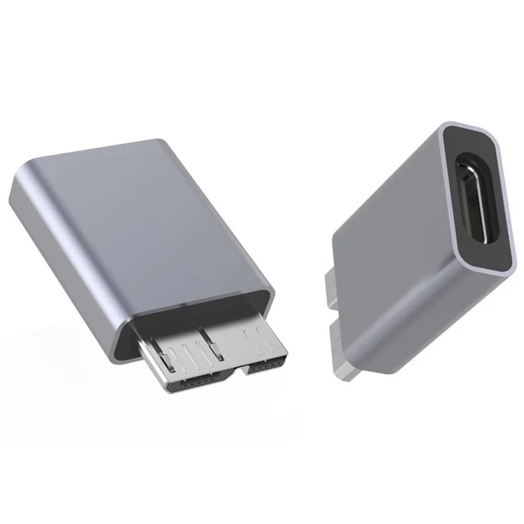 JUNSUNMAY 2Pcs Type-C Fêmea para USB 3.0 Micro B Macho Adaptador de Liga de Alumínio Laptop PC Hard Drive Conversor Conector