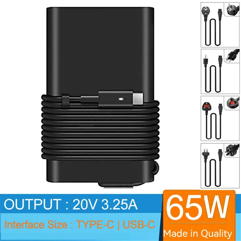 For 65W Dell Laptop Power Adapter Type-C Interface Laptop Charger - US Plug