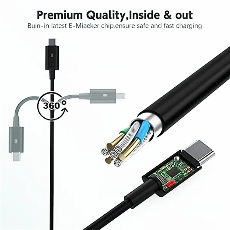 For 65W Dell Laptop Power Adapter Type-C Interface Laptop Charger - US Plug