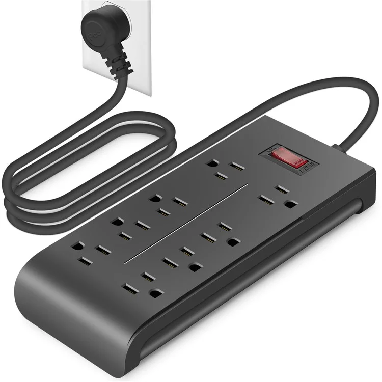 U8 US Plug Surge Protection Power Strip Charging Station Powerstrip with 8 Outlets