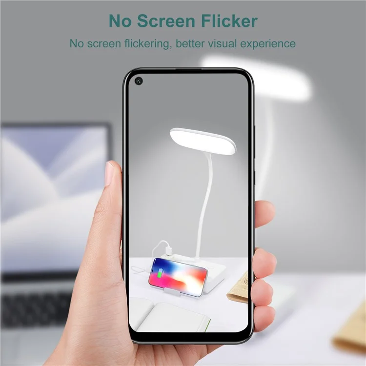 LD-4 Dimmable Desk Lamp US Plug Table Reading Light with 2 USB and 4 AC Outlets for Home, Hotel