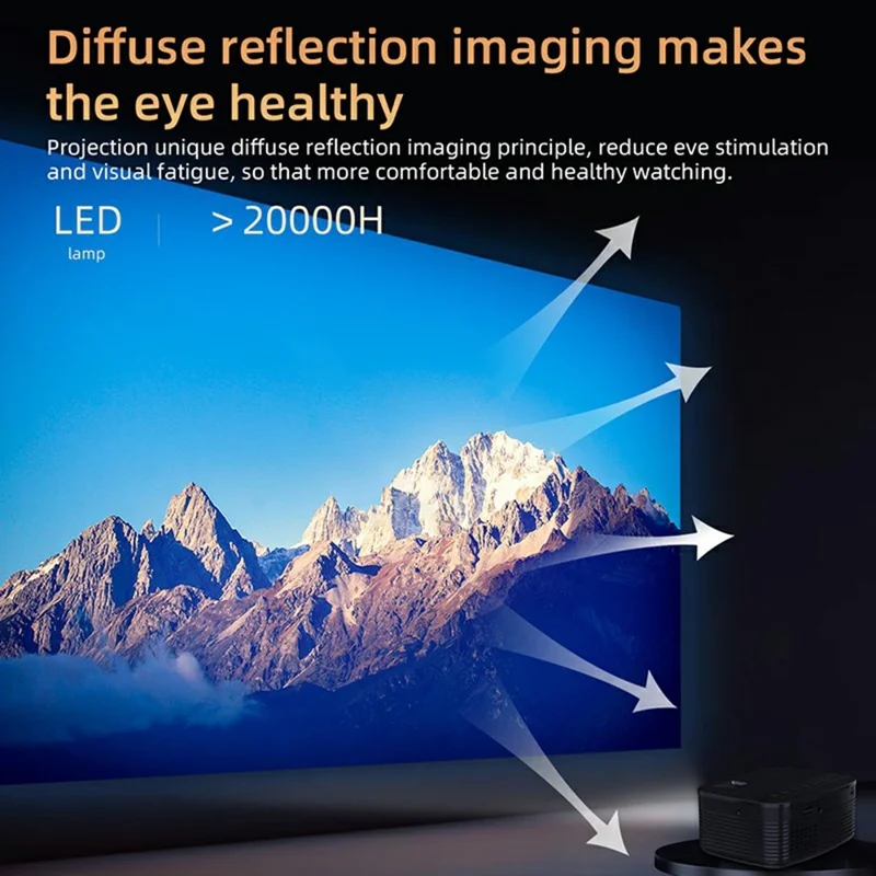 T11 Mini Portable Multi-Function Projector Home Theater HD Video Projector - US Plug