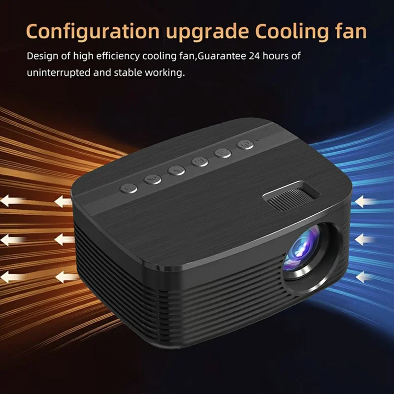 T11 Mini Portable Multi-Function Projector Home Theater HD Video Projector - UK Plug