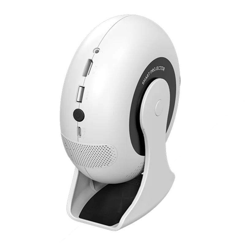 CD200 Android 11.0 Portable Projector 270 Degree Rotation Multifunction LCD Home Theater 1+8GB - EU Plug