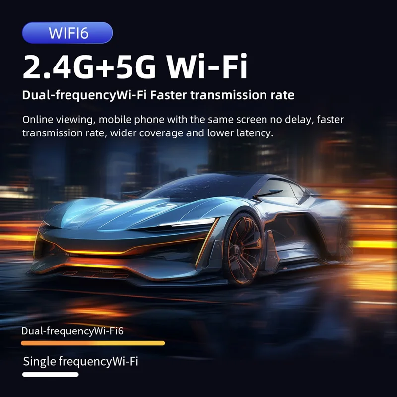 CD200 Android 11.0 Portable Projector 270 Degree Rotation Multifunction LCD Home Theater 1+8GB - UK Plug