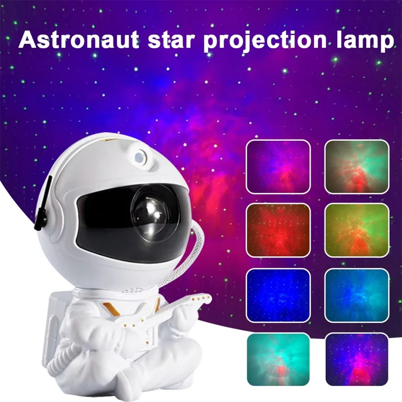 Astronaut Projector Starry Sky Galaxy Projector Night Light LED Lamp for Bedroom Room Decor - Star / Black