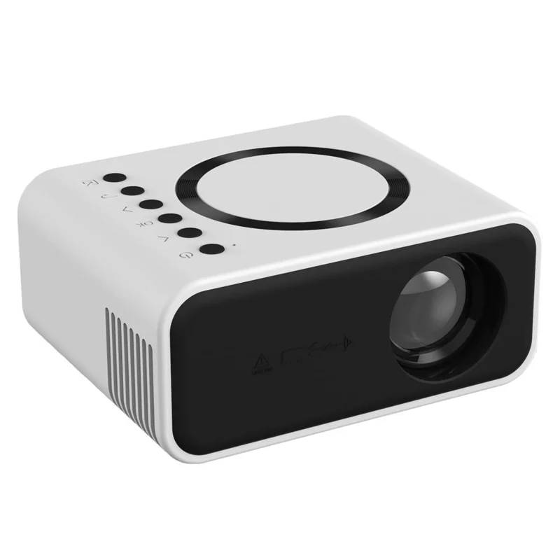 YT300 Mini Projector LED Smart TV Portable Home Theater Rich Interface Low Noise Internal Speaker - White / AU Plug