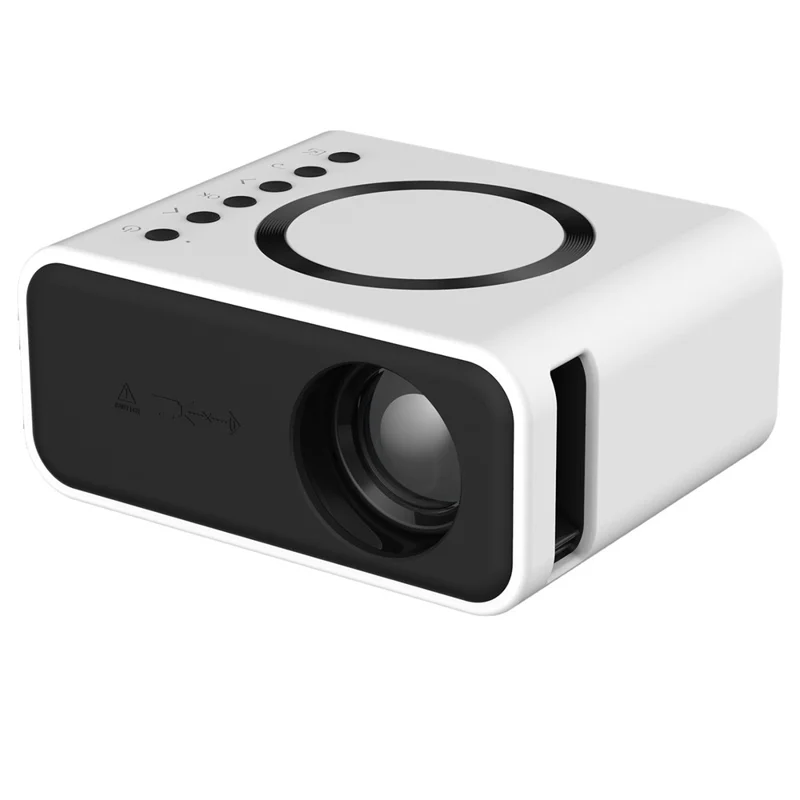 YT300 Mini Projector LED Smart TV Portable Home Theater Rich Interface Low Noise Internal Speaker - White / AU Plug
