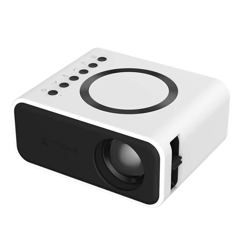 T300S 320x240 24ANSI Lumens LCD Projector Home Theater Mini Projector Support Wired / Wireless Sync Screen - White / AU Plug