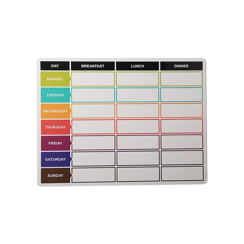 Erasable Refrigerator Magnetic Calendar Planner Memo Refrigerator Sticker Message Board - Style C
