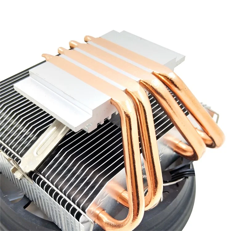 SNOWMAN 4 Ventilateur de refroidissement de CPU en cuivre avec lumière colorée Down-Blow Down-Press Radiateur de CPU M400 Prise en charge du contrôle de la température à 4 broches