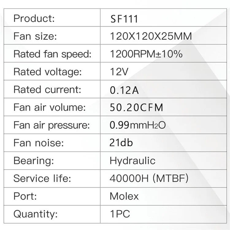 SAMA 12025 12cm PC Cooling Fan Low Noise Radiator Hydraulic Bearing Computer Case Fan