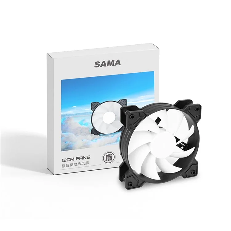 SAMA 12025 12cm PC Cooling Fan Low Noise Radiator Hydraulic Bearing Computer Case Fan