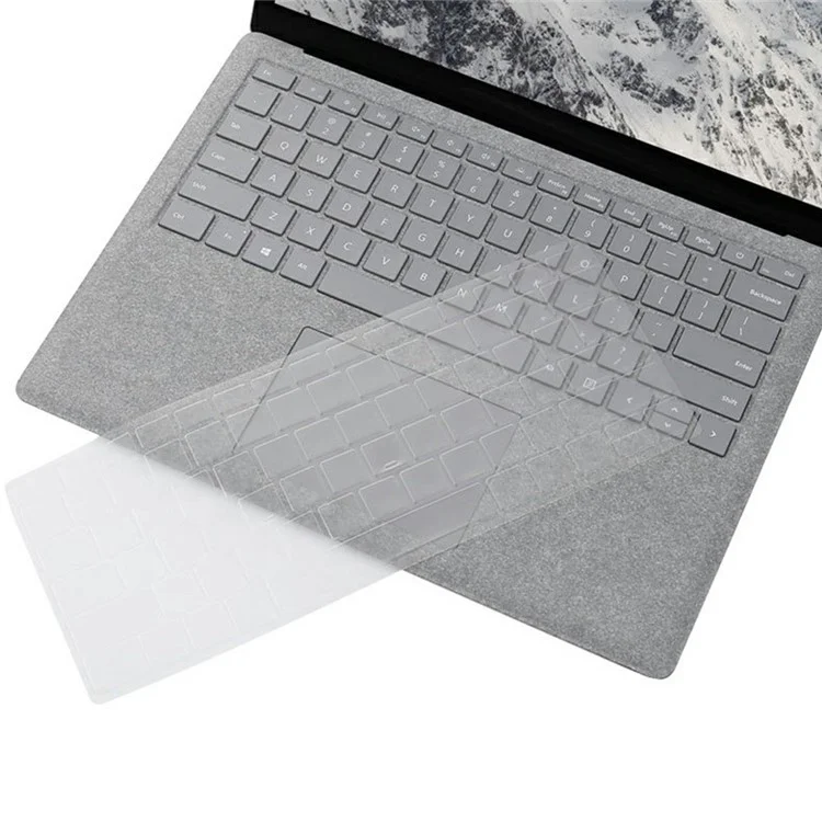 Funda de teclado para Microsoft Surface Laptop 7 de 13,8 pulgadas, protector invisible transparente de TPU, resistente al polvo y al agua