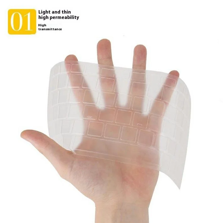 Funda de teclado para Microsoft Surface Laptop 7 de 13,8 pulgadas, protector invisible transparente de TPU, resistente al polvo y al agua