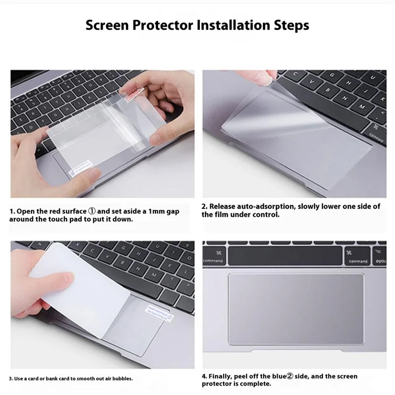 PET Touchpad Protector For MacBook Pro 16 inch (2024) M4  /  (2022) M2  /  Air 15 inch (2024) M2  /  Pro 14 inch (2021) M1 High Definition Matte Film