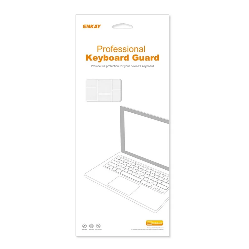 ENKAY Keyboard Cover for MacBook Air 13 / 15 (2022-2026) / MacBook Pro 14 / 16 (2021-2026) EU Version Layout Ultra Thin Silicone Keyboard Protector - Black