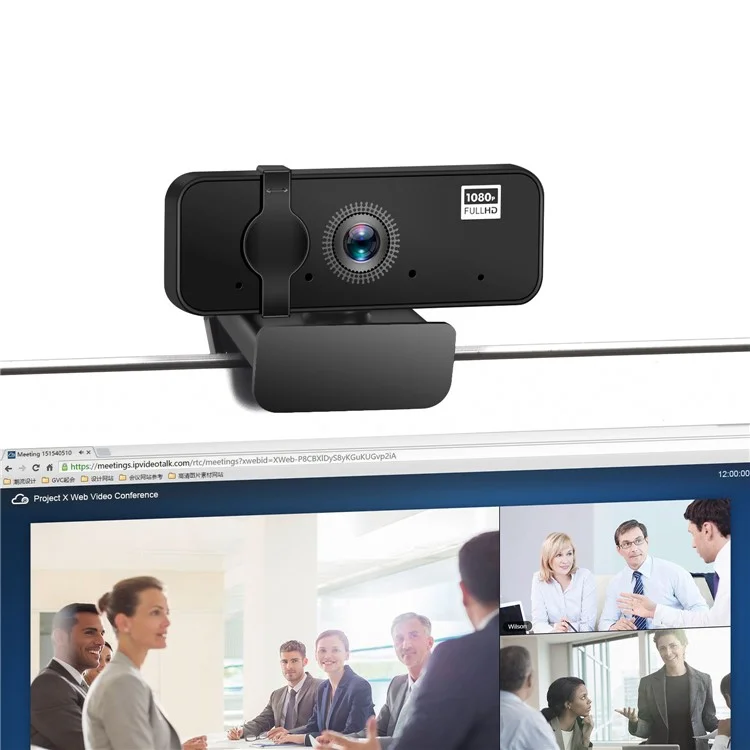 Webcam Full HD 1080P A35 USB con enfoque automático y micrófono incorporado para PC de escritorio, ordenador portátil