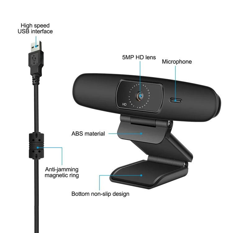 A9Pro Autofocus HD 1080P Camera 360° Rotation Live Video Conference Camera with Microphone