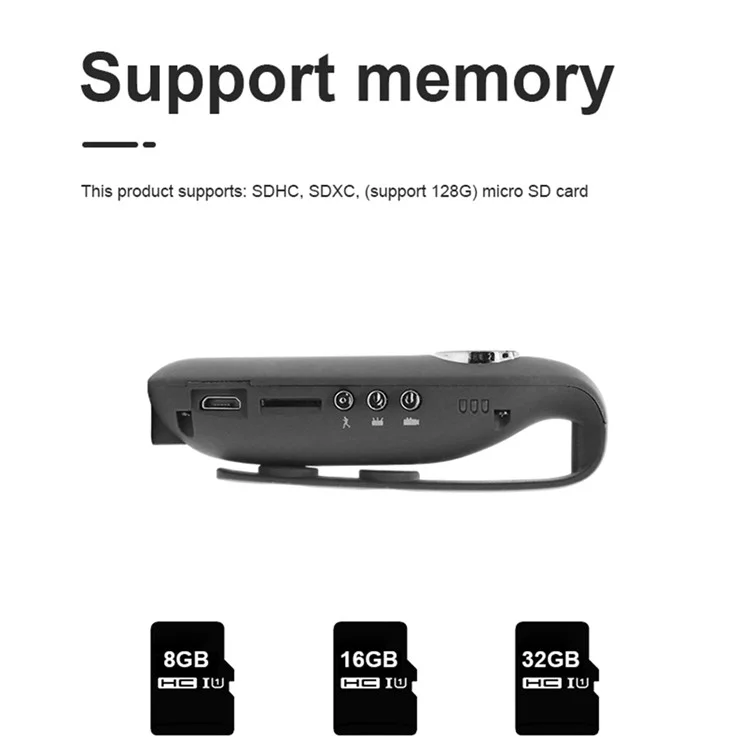 Caméra DV DVR Enregistreur Vocal Corporal Camcorder 007 Clip 1080P Wearable
