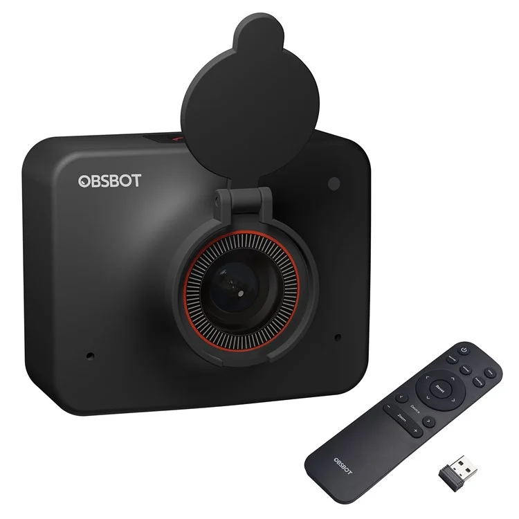 Osbot Meet 4K Webcam Camera de Video Con ai + Cámara de Monitor de Montaje Magnético de Control Remoto Con Cobertura de Privacidad Para la Transmisión en Vivo Enseñanza en Línea