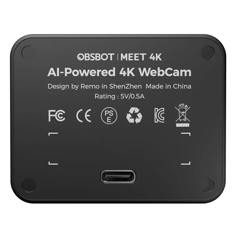 Osbot Meet 4K Webcam Camera de Video Con ai + Cámara de Monitor de Montaje Magnético de Control Remoto Con Cobertura de Privacidad Para la Transmisión en Vivo Enseñanza en Línea