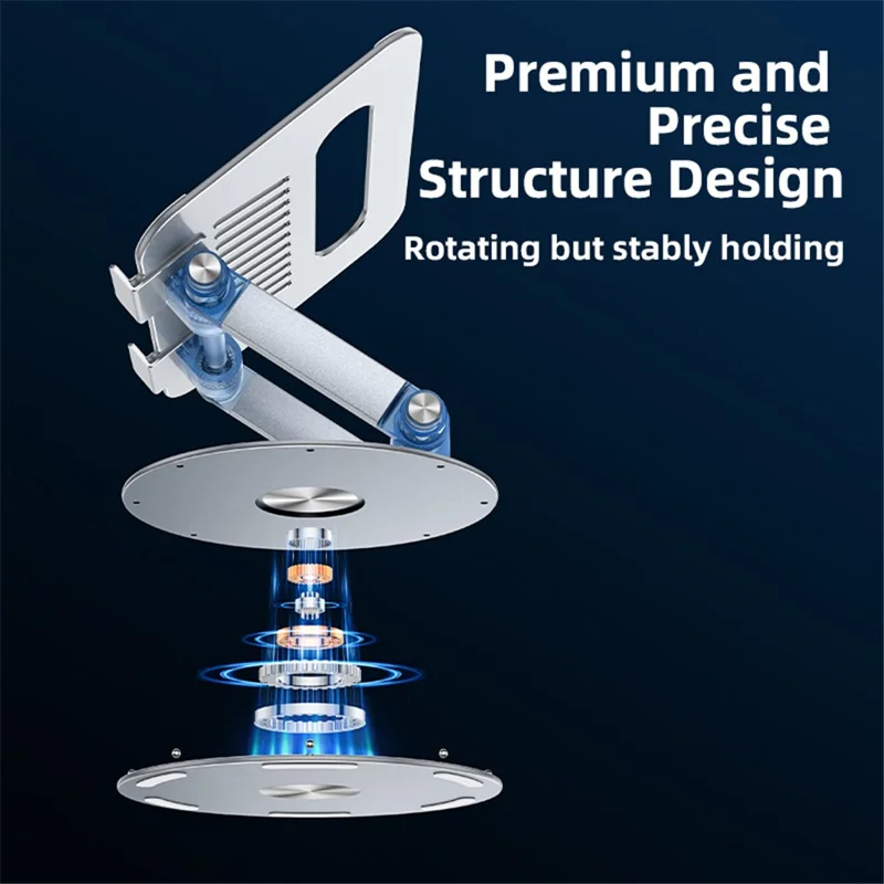 Support de portable pliable en alliage d'aluminium YESIDO LP06 avec rotation et dissipation de la chaleur