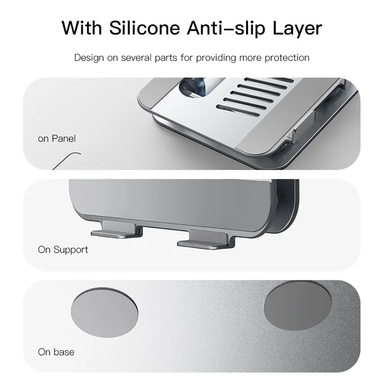 YESIDO LP04 Adjustable Aluminum Alloy Laptop Riser Desktop Stand Holder for Notebook Computer