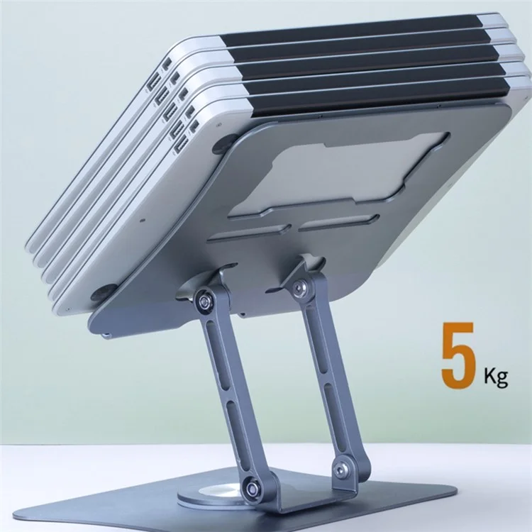 Soporte de laptop plegable de aleación de aluminio G69 con disipación de calor - Gris
