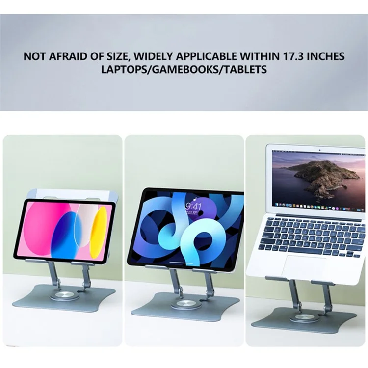 Soporte de laptop plegable de aleación de aluminio G69 con disipación de calor - Gris