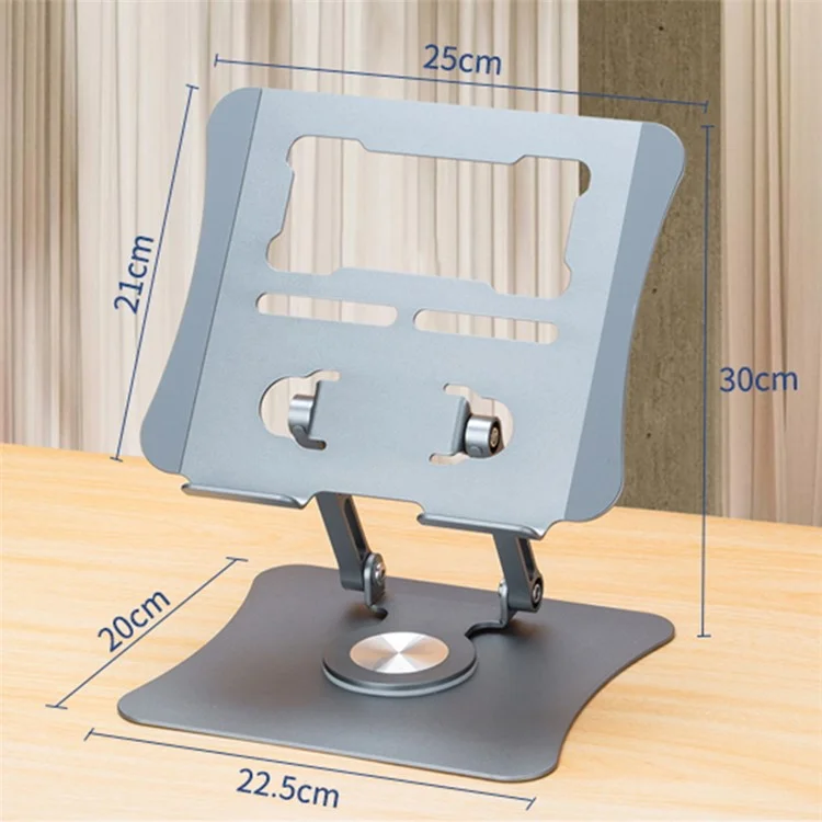 Soporte de laptop plegable de aleación de aluminio G69 con disipación de calor - Gris