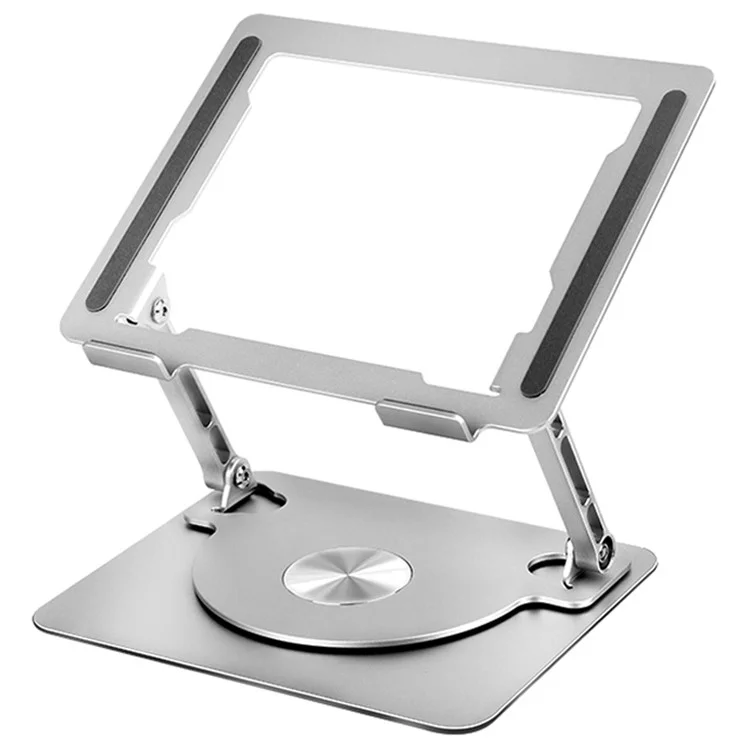 D077 Aluminum Alloy Desktop Laptop Holder Hollow Heat Dissipation Rotatable Notebook Stand - Silver