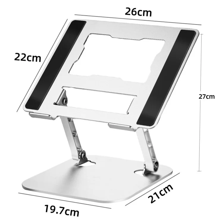 Support de Laptop en Alliage d'Aluminium D091 de Bureau Pliable - Argent