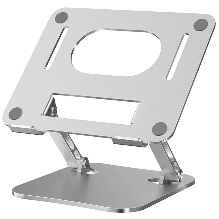 D062 Support de Laptop en Alliage d'Aluminium Pliable, Support de Bureau Ajustable pour Ordinateur Portable - Argent