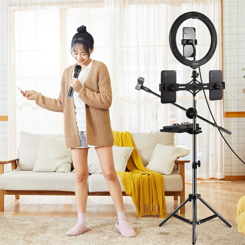 PULUZ PU626B Standard Version Live Tripod Clamp-on Sound Card Tray, Size 16.5x22cm