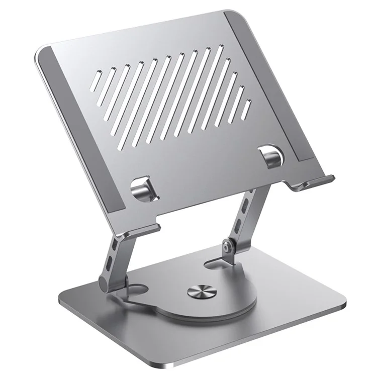D087L Alloy Steel Desktop Laptop Bracket Heat Dissipation Foldable Rotatable Notebook Stand - Silver
