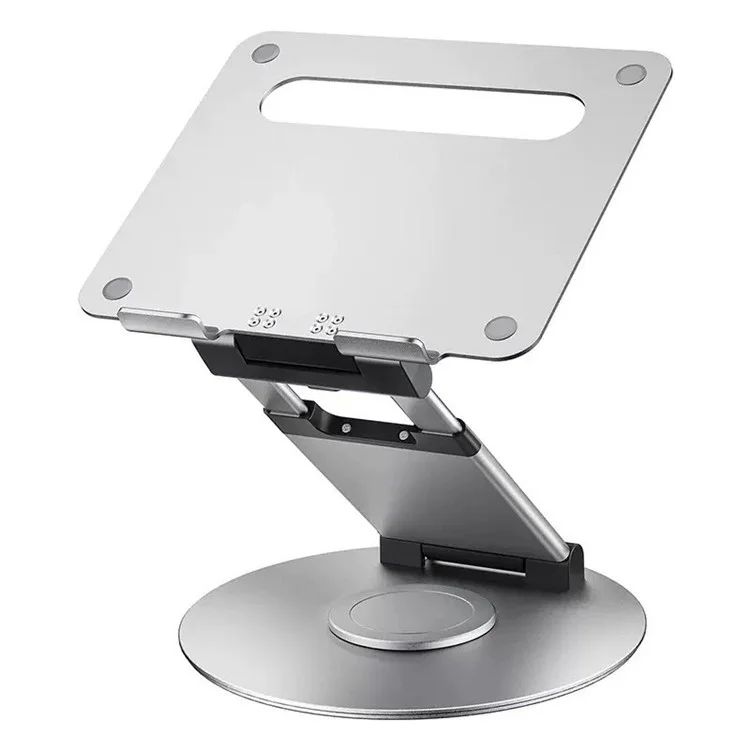 DT018XS Desktop Laptop Heighten Bracket Aluminum Alloy Rotatable Heat Dissipation Notebook Stand - Silver